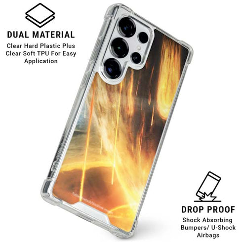 StockTrek Giant Asteroid Collides with Planet Earth Galaxy S25 Ultra Clear Case