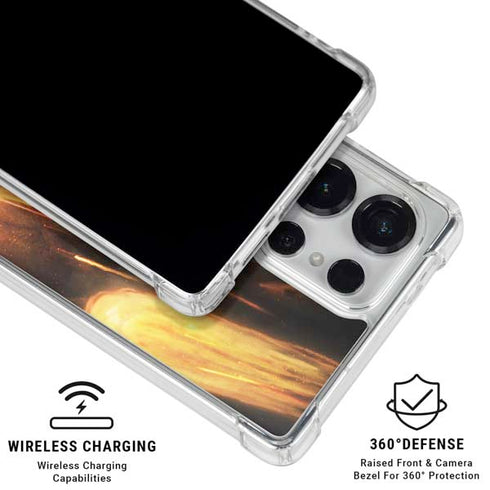 StockTrek Giant Asteroid Collides with Planet Earth Galaxy S26 Ultra Clear Case