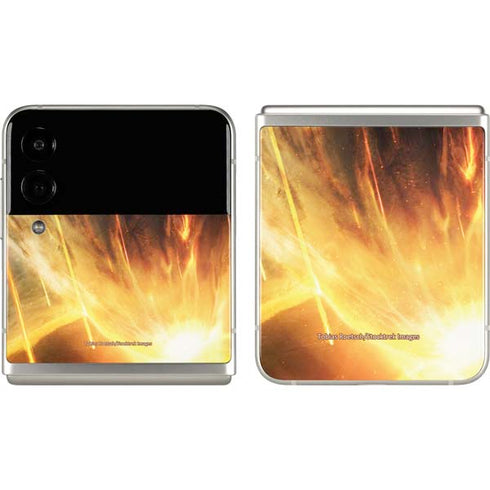 StockTrek Giant Asteroid Collides with Planet Earth Galaxy Z Flip3 5G Skin