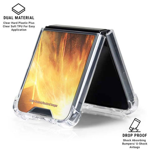 StockTrek Giant Asteroid Collides with Planet Earth Galaxy Z Flip6 Clear Case