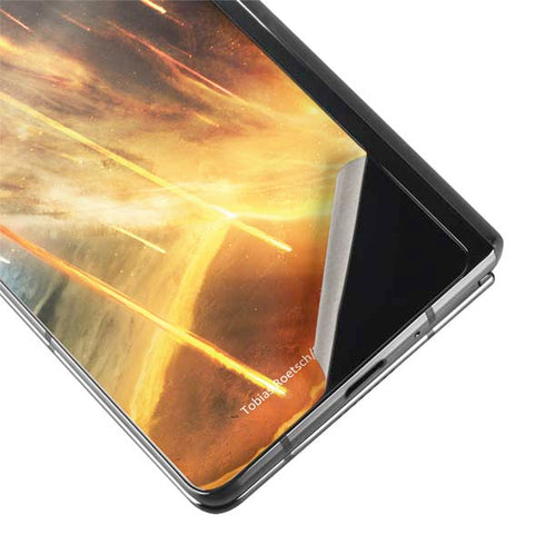 StockTrek Giant Asteroid Collides with Planet Earth Galaxy Z Fold2 5G Skin