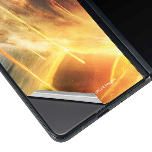 StockTrek Giant Asteroid Collides with Planet Earth Galaxy Z Fold3 5G Skin