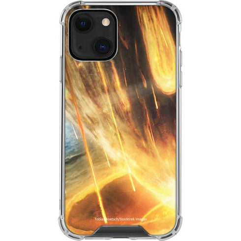 StockTrek Giant Asteroid Collides with Planet Earth iPhone 14 Plus Clear Case