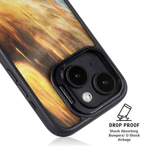 StockTrek Giant Asteroid Collides with Planet Earth iPhone 14 Plus Kickstand Case