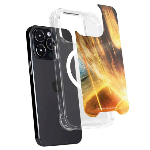 StockTrek Giant Asteroid Collides with Planet Earth iPhone 15 Pro MagSafe Case