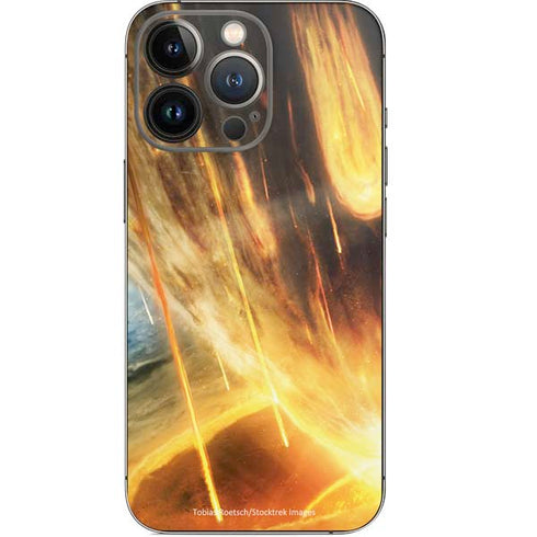 StockTrek Giant Asteroid Collides with Planet Earth iPhone 15 Pro Skin