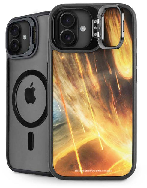 StockTrek Giant Asteroid Collides with Planet Earth iPhone 16 Plus Kickstand Case