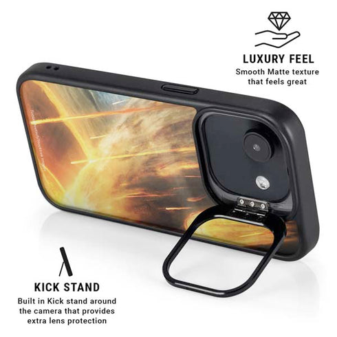 StockTrek Giant Asteroid Collides with Planet Earth iPhone 16e Kickstand Case