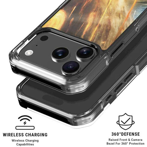StockTrek Giant Asteroid Collides with Planet Earth iPhone 18 Pro Clear Case