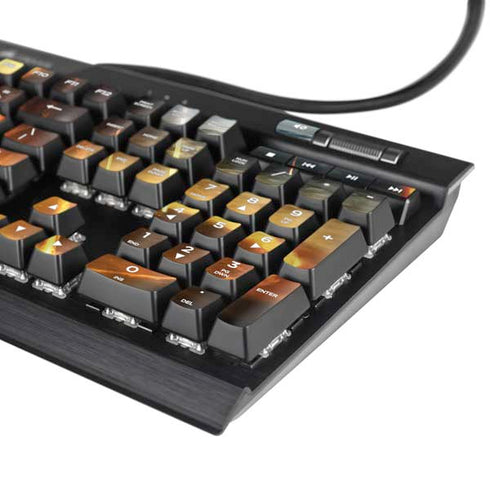 StockTrek Giant Asteroid Collides with Planet Earth K95 RGB PLATINUM Mechanical Gaming Keyboard Skin