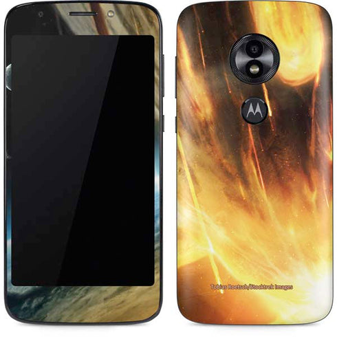 StockTrek Giant Asteroid Collides with Planet Earth Moto E5 Play Skin