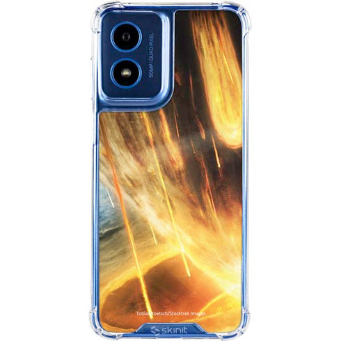 StockTrek Giant Asteroid Collides with Planet Earth Moto G 5G (2024) Clear Case