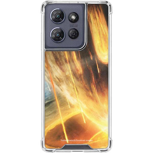 StockTrek Giant Asteroid Collides with Planet Earth Moto G Play 5G (2025) Clear Case