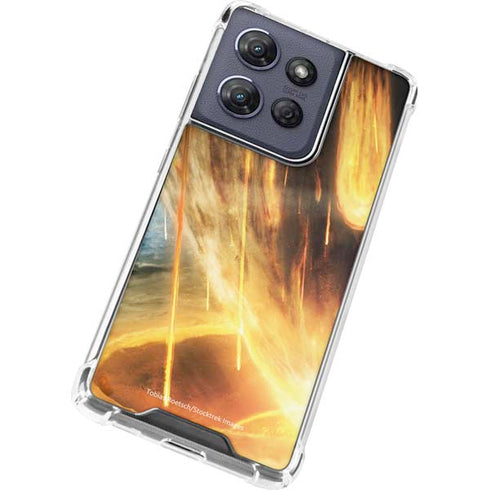 StockTrek Giant Asteroid Collides with Planet Earth Moto G Play 5G (2025) Clear Case