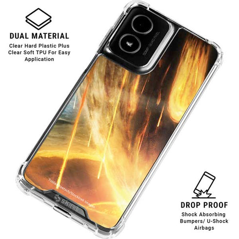 StockTrek Giant Asteroid Collides with Planet Earth Moto G Power 5G (2024) Clear Case