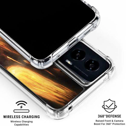 StockTrek Giant Asteroid Collides with Planet Earth Moto G Power 5G (2024) Clear Case