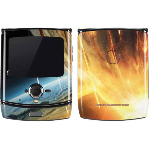 StockTrek Giant Asteroid Collides with Planet Earth Motorola RAZR Skin