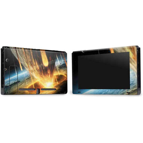 StockTrek Giant Asteroid Collides with Planet Earth Nintendo Switch Bundle Skin