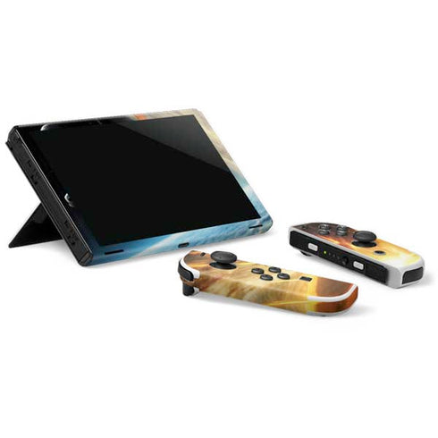 StockTrek Giant Asteroid Collides with Planet Earth Nintendo Switch OLED (2021) Skin