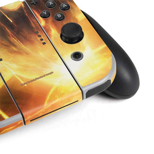 StockTrek Giant Asteroid Collides with Planet Earth Nintendo Switch OLED (2021) Skin