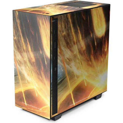 StockTrek Giant Asteroid Collides with Planet Earth NZXT H510 Compact ATX Mid-Tower Case Skin