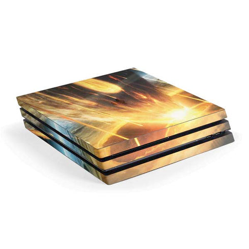 StockTrek Giant Asteroid Collides with Planet Earth PS4 Pro Console Skin