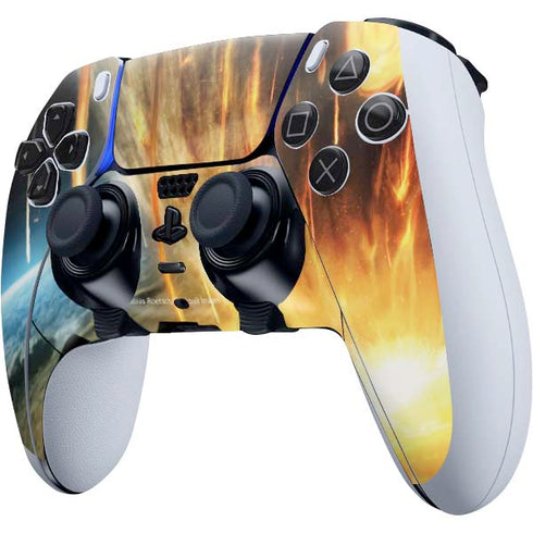 StockTrek Giant Asteroid Collides with Planet Earth PS5 DualSense Edge Pro Controller Skin