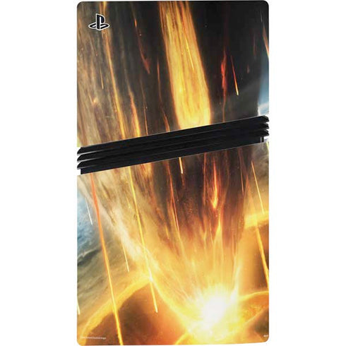 StockTrek Giant Asteroid Collides with Planet Earth PS5 Pro Disk Bundle Skin