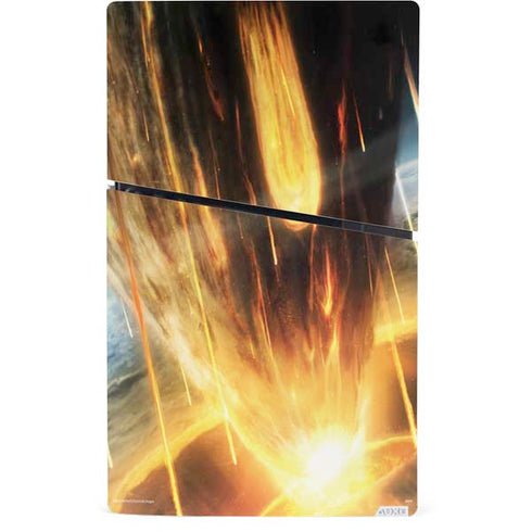 StockTrek Giant Asteroid Collides with Planet Earth PS5 Slim Digital Edition Console Skin