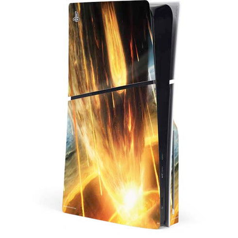 StockTrek Giant Asteroid Collides with Planet Earth PS5 Slim Disk Console Skin