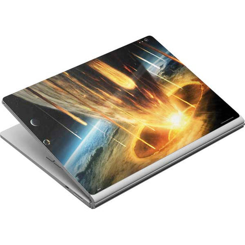 StockTrek Giant Asteroid Collides with Planet Earth Surface Book Skin