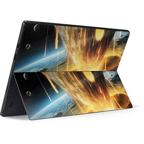 StockTrek Giant Asteroid Collides with Planet Earth Surface Pro 7 Skin
