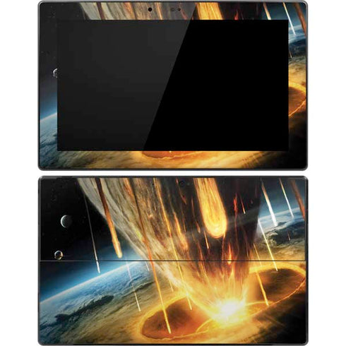 StockTrek Giant Asteroid Collides with Planet Earth Surface Pro Tablet Skin