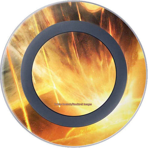 StockTrek Giant Asteroid Collides with Planet Earth Wireless Charger Skin