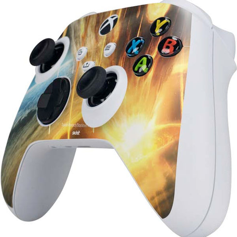StockTrek Giant Asteroid Collides with Planet Earth Xbox Series S Controller Skin