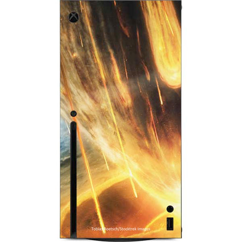 StockTrek Giant Asteroid Collides with Planet Earth Xbox Series X Console Skin