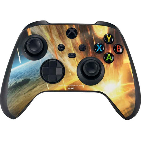 StockTrek Giant Asteroid Collides with Planet Earth Xbox Series X Controller Skin