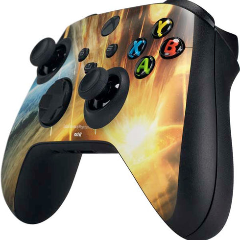 StockTrek Giant Asteroid Collides with Planet Earth Xbox Series X Controller Skin