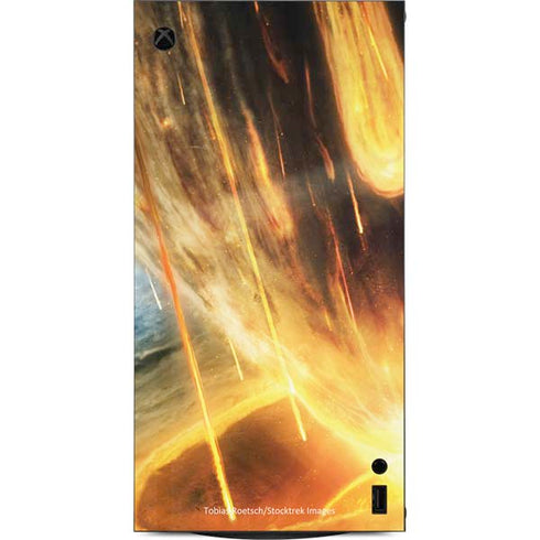 StockTrek Giant Asteroid Collides with Planet Earth XBox Series X Digital Edition Console Skin