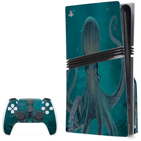 Giant Octopus by Vincent Hie PS5 Pro Disk Bundle Skin