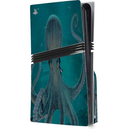 Giant Octopus by Vincent Hie PS5 Pro Disk Console Skin