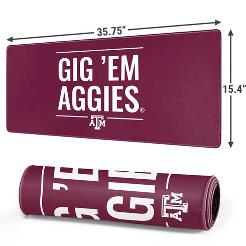 Texas A&M University Gig Em Aggies Gaming Mouse Pad