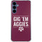 Texas A&M University Gig Em Aggies Galaxy A35 5G Clear Case