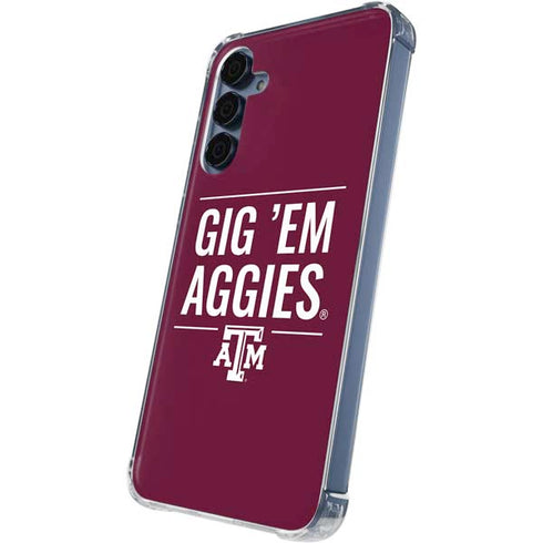 Texas A&M University Gig Em Aggies Galaxy A35 5G Clear Case