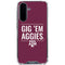 Texas A&M University Gig Em Aggies Galaxy A36 5G Clear Case