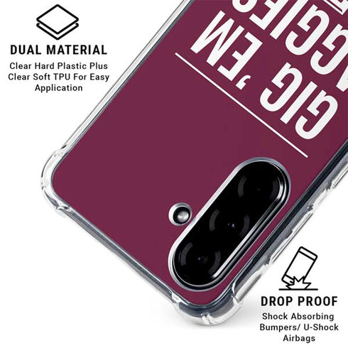 Texas A&M University Gig Em Aggies Galaxy A36 5G Clear Case