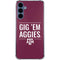 Texas A&M University Gig Em Aggies Galaxy A55 5G Clear Case