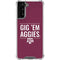 Texas A&M University Gig Em Aggies Galaxy S22 Plus Clear Case