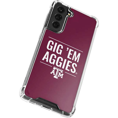 Texas A&M University Gig Em Aggies Galaxy S22 Plus Clear Case