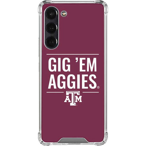 Texas A&M University Gig Em Aggies Galaxy S24 FE Clear Case